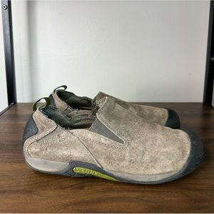 Merrell Pathway Moc Brown Suede Slip On Shoes 8 Mens